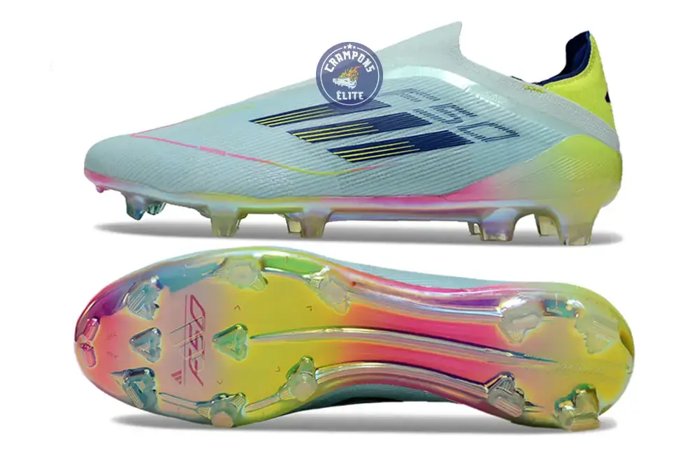 F50 Elite Laceless FG Stellar Icon - Almost Blue/Bleu/Jaune - Image 2