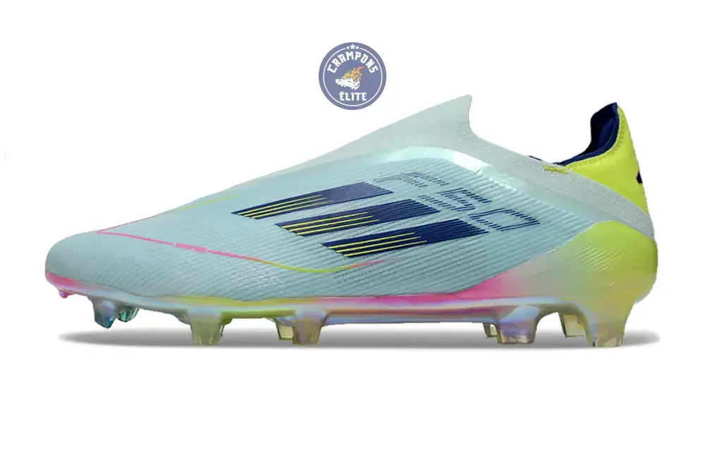 F50 Elite Laceless FG Stellar Icon - Almost Blue/Bleu/Jaune - Image 4