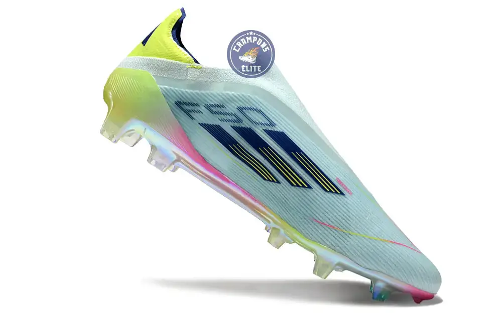 F50 Elite Laceless FG Stellar Icon - Almost Blue/Bleu/Jaune - Image 5