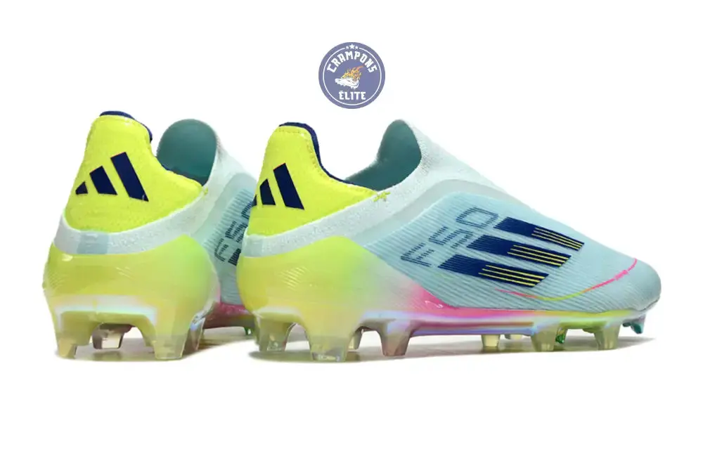 F50 Elite Laceless FG Stellar Icon - Almost Blue/Bleu/Jaune - Image 7