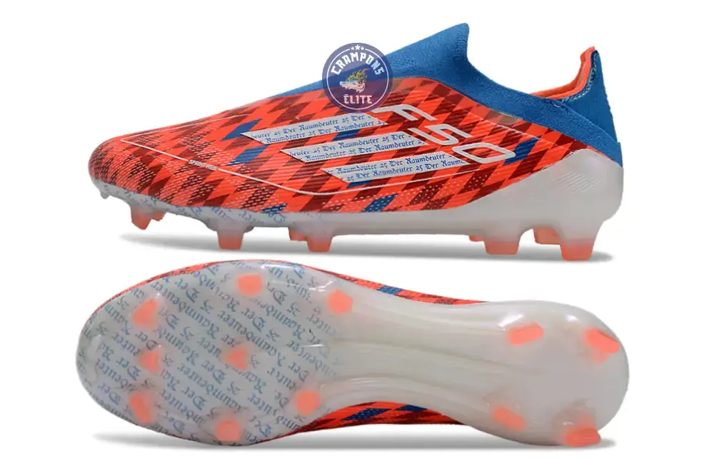 F50 Elite Laceless FG Thomas Müller Raumdeuter - Rouge/Blanc/Bleu ÉDITION LIMITÉE - Image 2