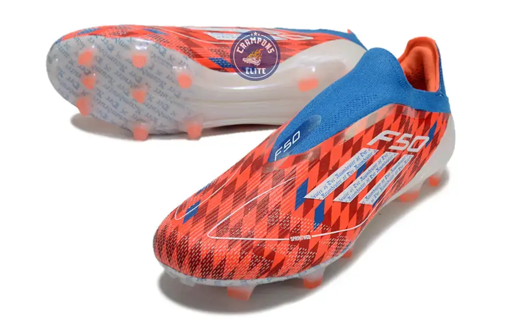 F50 Elite Laceless FG Thomas Müller Raumdeuter - Rouge/Blanc/Bleu ÉDITION LIMITÉE - Image 3
