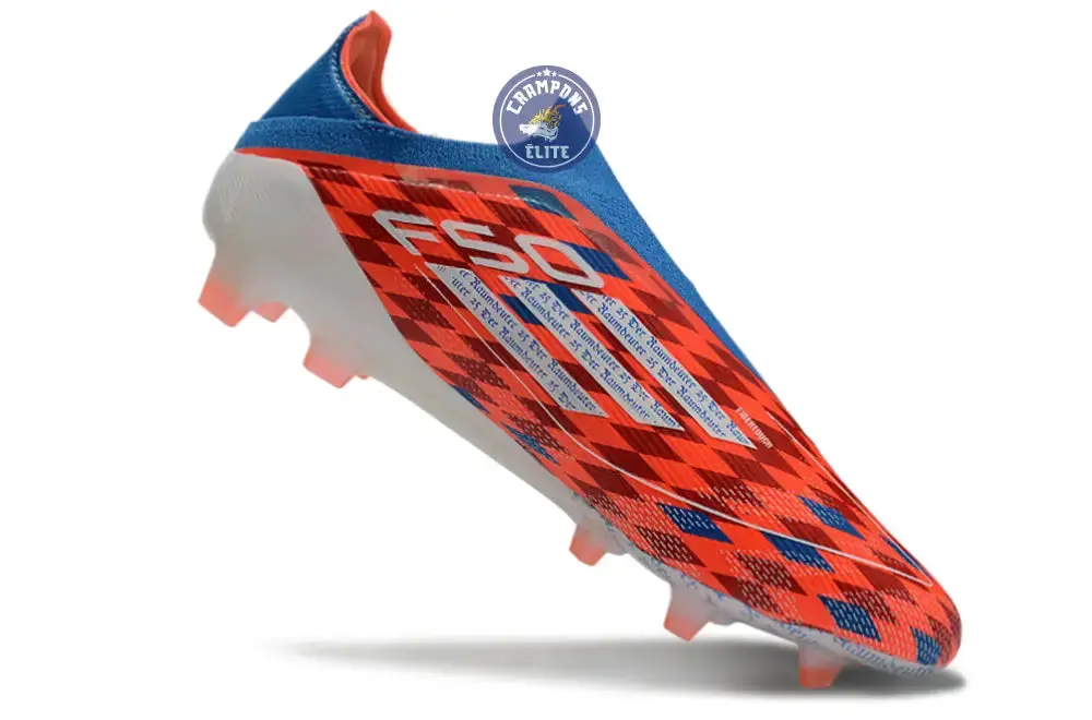 F50 Elite Laceless FG Thomas Müller Raumdeuter - Rouge/Blanc/Bleu ÉDITION LIMITÉE - Image 4