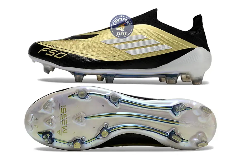 F50 Elite Laceless FG Triunfo Dorado - Doré/Blanc/Noir - Image 2