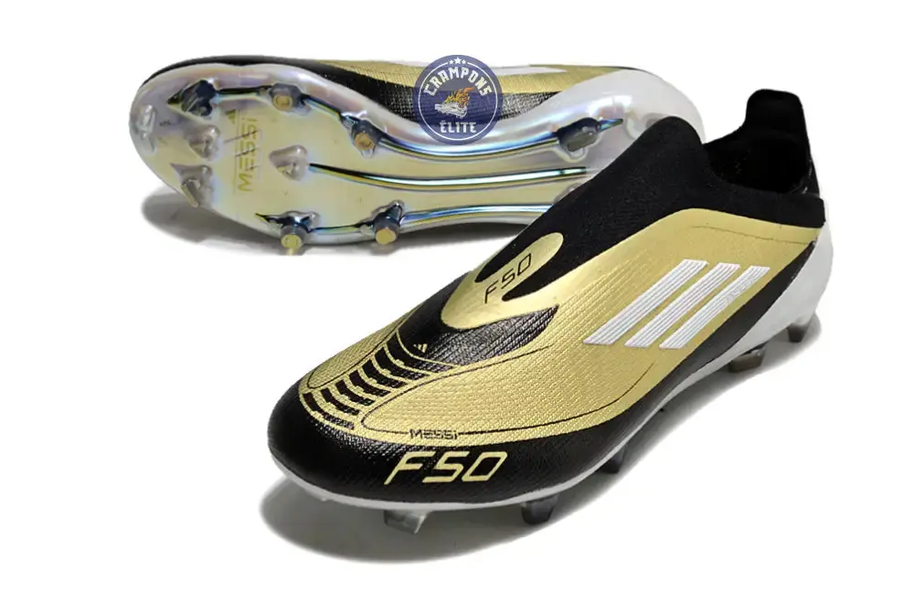 F50 Elite Laceless FG Triunfo Dorado - Doré/Blanc/Noir - Image 3