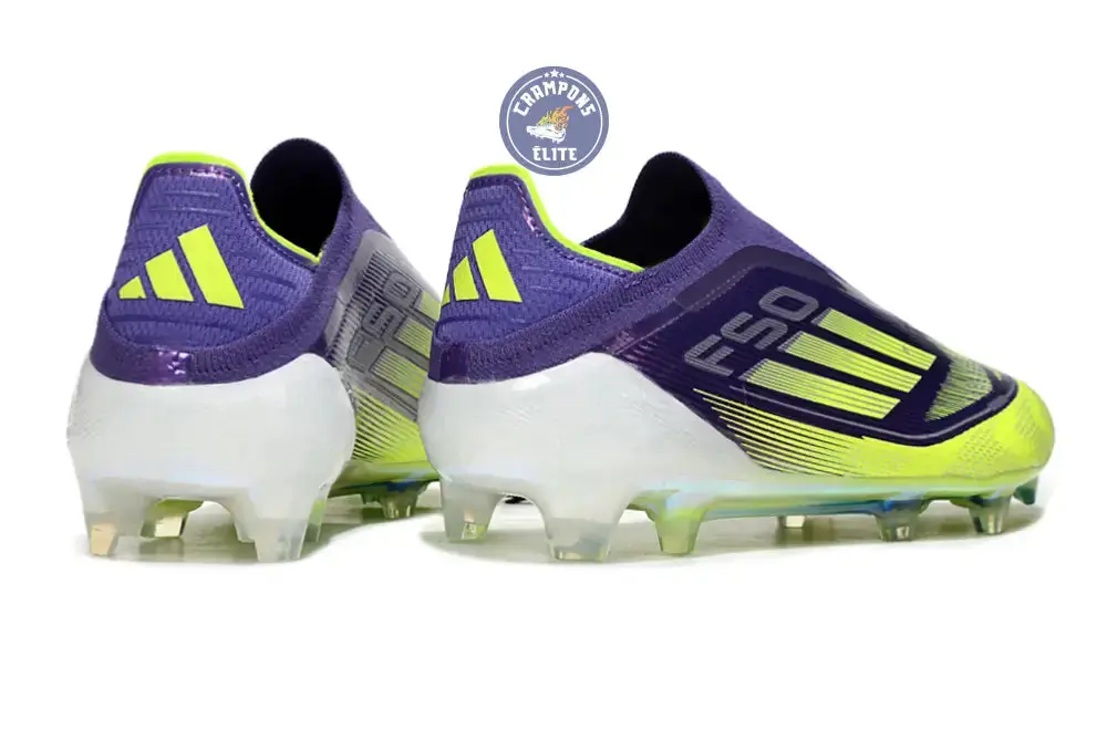 F50 Elite Laceless FG - Violet/Jaune Fluo/Gris - Image 6