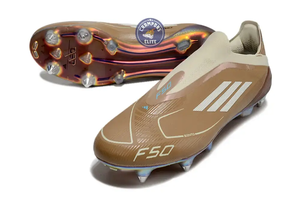 F50 Elite Laceless Messi X Bad Bunny SG - Cardboard/Blanc/Turquoise ÉDITION LIMITÉE - Image 2