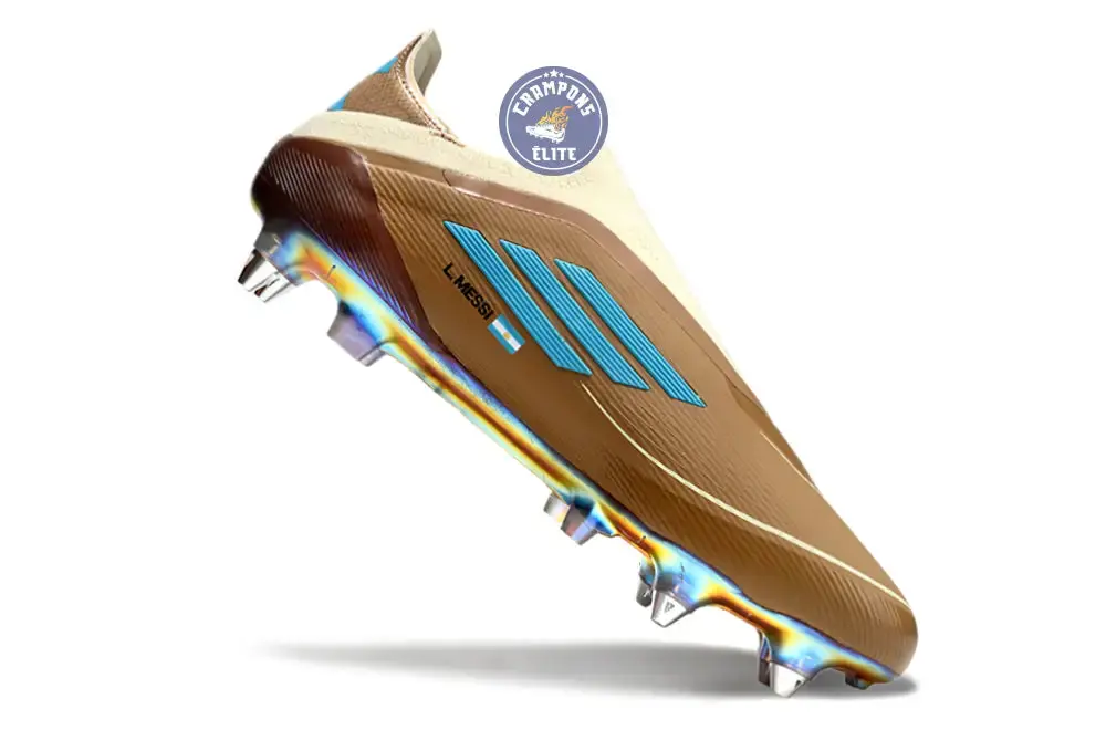 F50 Elite Laceless Messi X Bad Bunny SG - Cardboard/Blanc/Turquoise ÉDITION LIMITÉE - Image 3