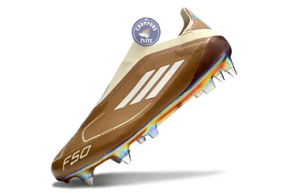 F50 Elite Laceless Messi X Bad Bunny SG - Cardboard/Blanc/Turquoise ÉDITION LIMITÉE - Image 4