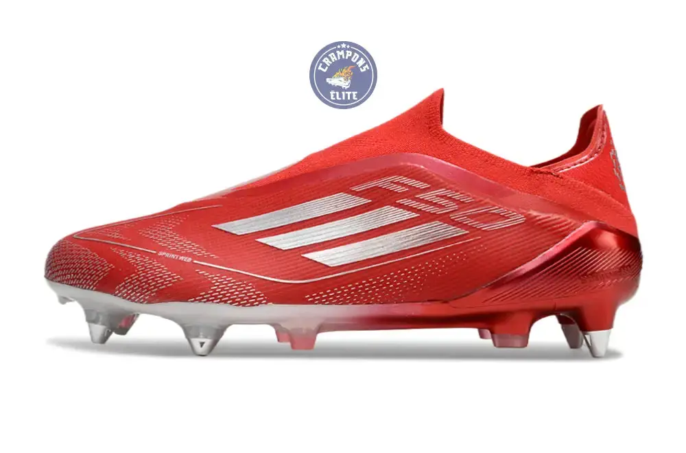 F50 Elite Laceless SG x Soccer.com - Rouge/Argent - Image 5