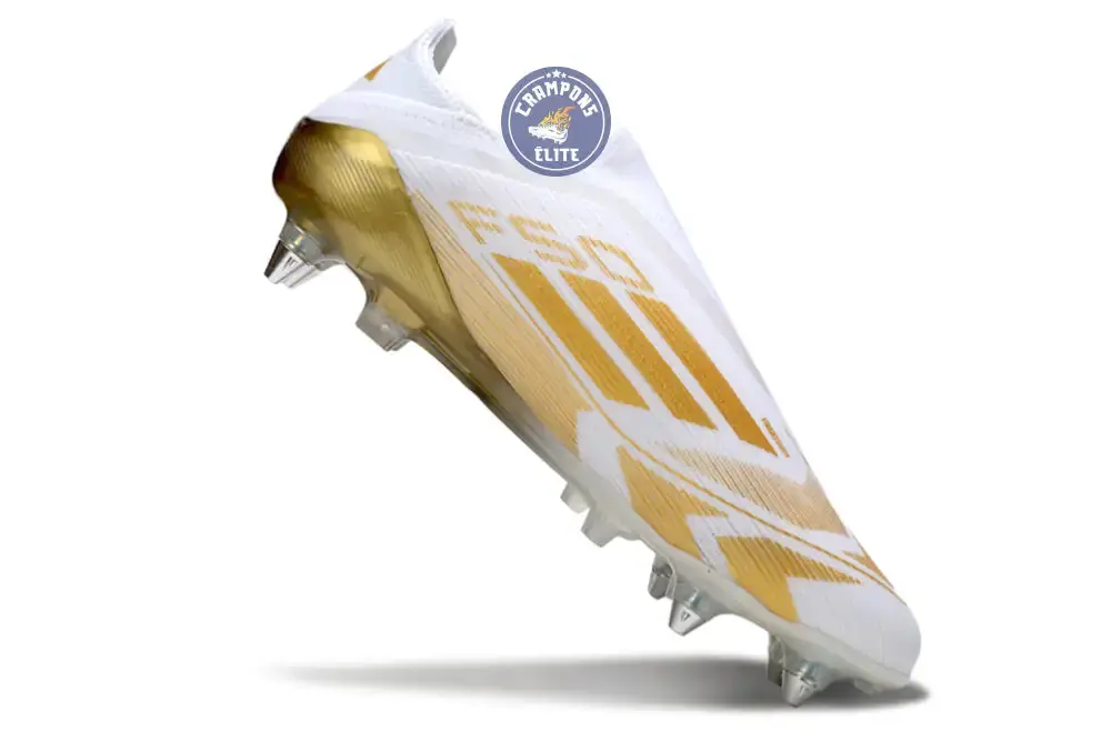 F50 Elite Laceless SG - Blanc/Doré - Image 3