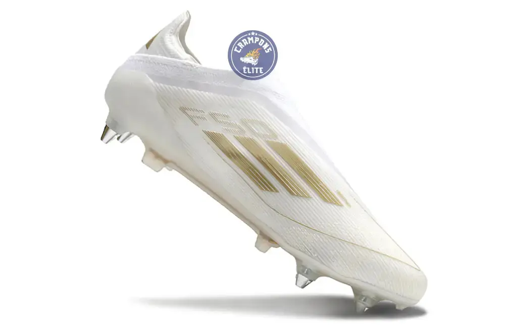 F50 Elite Laceless SG - Blanc/Doré - Image 3