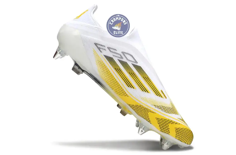 F50 Elite Laceless Kings League SG - Blanc/Jaune/Noir - Image 3