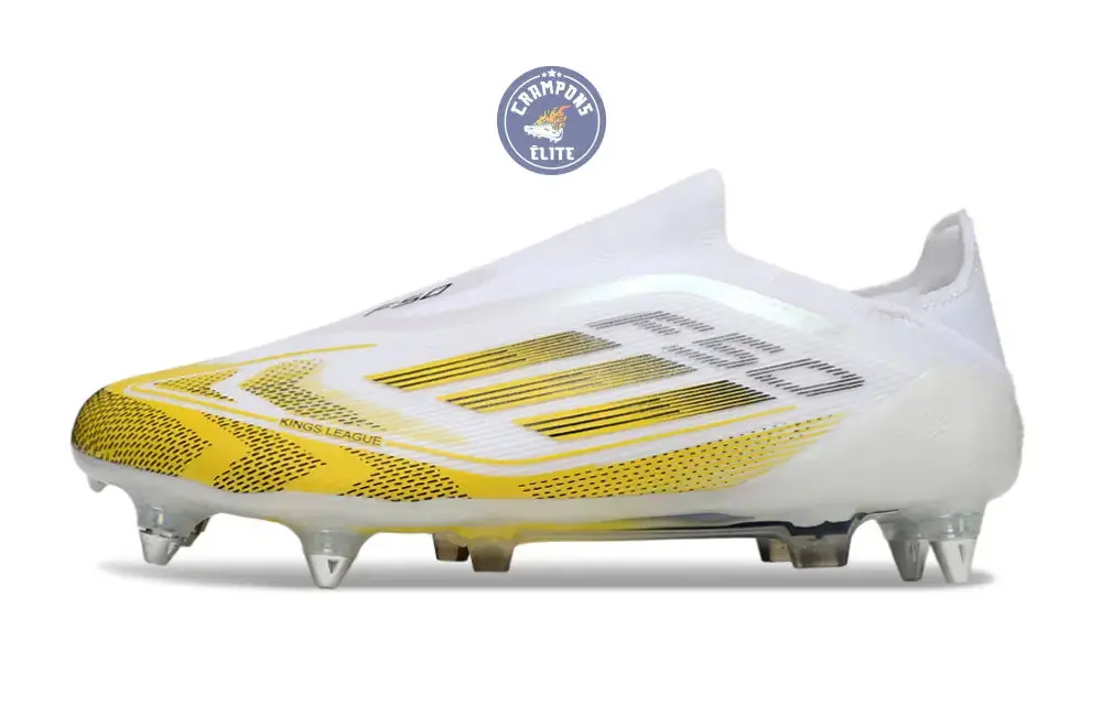 F50 Elite Laceless Kings League SG - Blanc/Jaune/Noir - Image 5