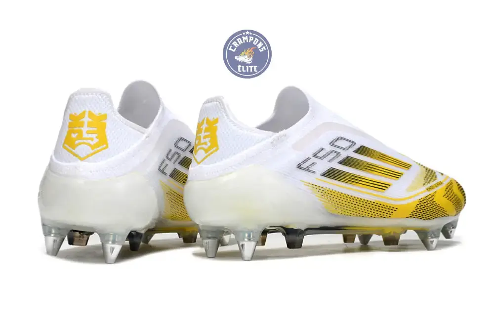 F50 Elite Laceless Kings League SG - Blanc/Jaune/Noir - Image 6