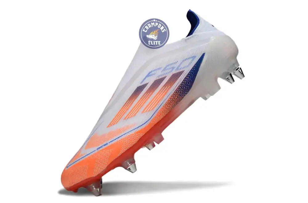 F50 Elite Laceless SG - Blanc/Orange/Bleu - Image 4