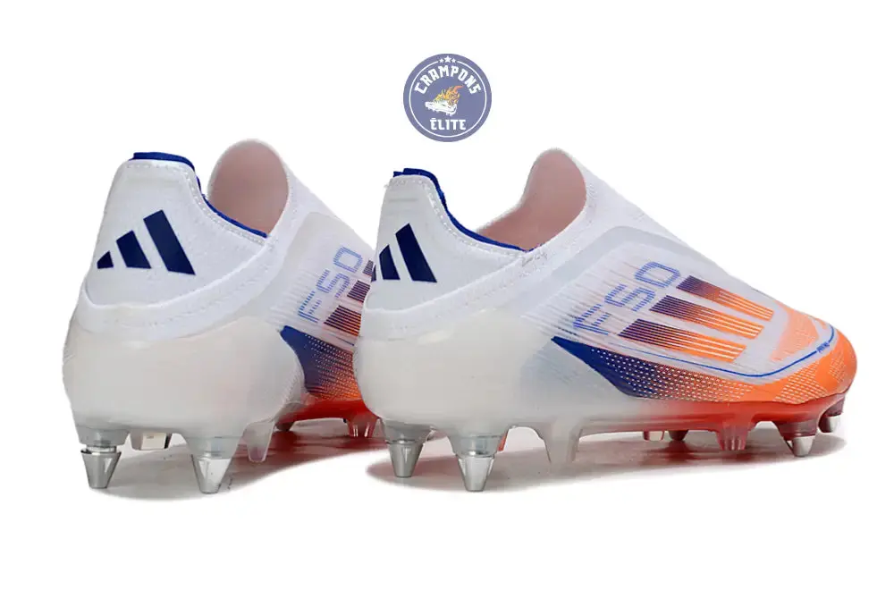F50 Elite Laceless SG - Blanc/Orange/Bleu - Image 6
