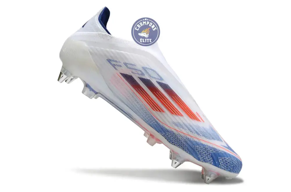 F50 Elite Laceless SG - Blanc/Rouge/Bleu - Image 3