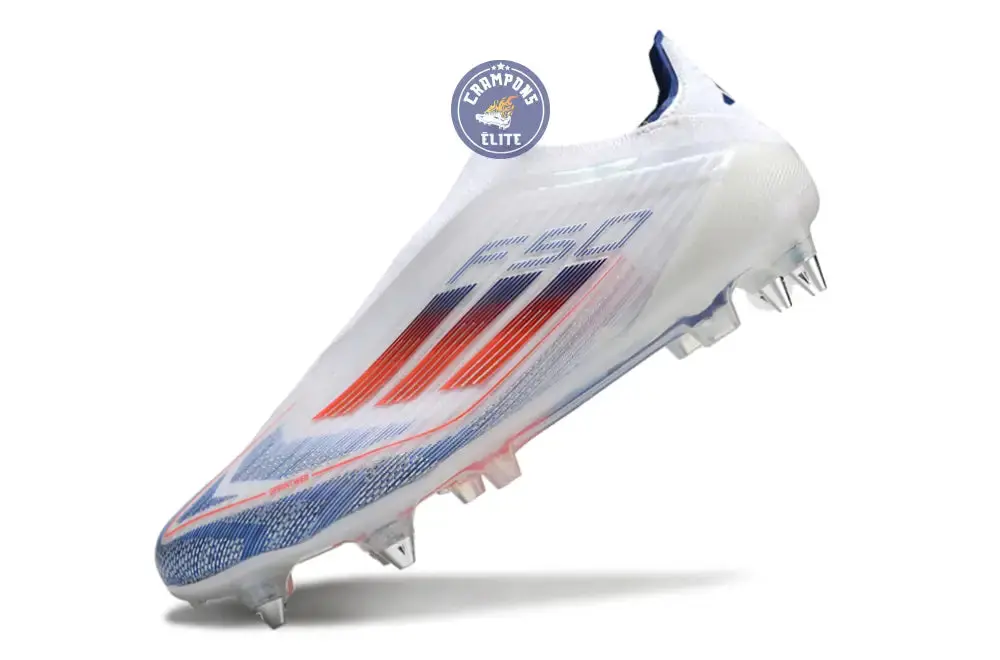 F50 Elite Laceless SG - Blanc/Rouge/Bleu - Image 4
