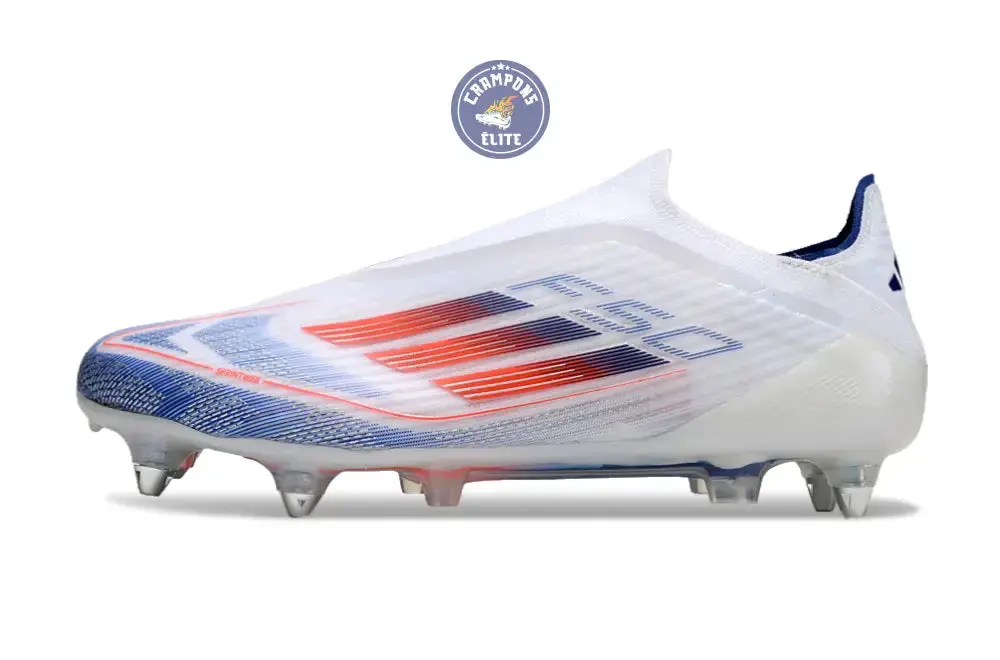 F50 Elite Laceless SG - Blanc/Rouge/Bleu - Image 5