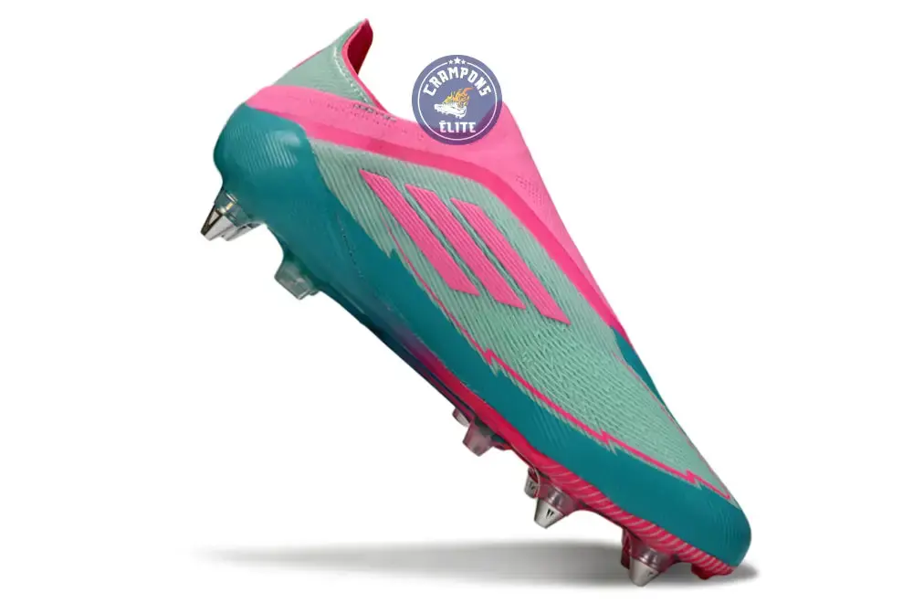 F50 Elite Laceless SG - Bleu Turquoise/Bleu/Rose - Image 3