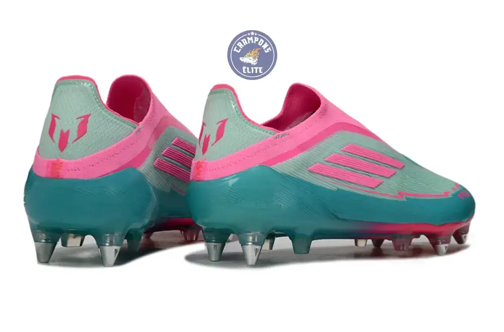 F50 Elite Laceless SG - Bleu Turquoise/Bleu/Rose - Image 6
