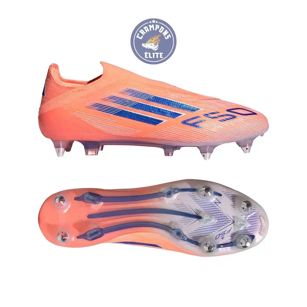 F50 Elite Laceless SG Coral Blaze - Orange/Bleu SG - Image 10