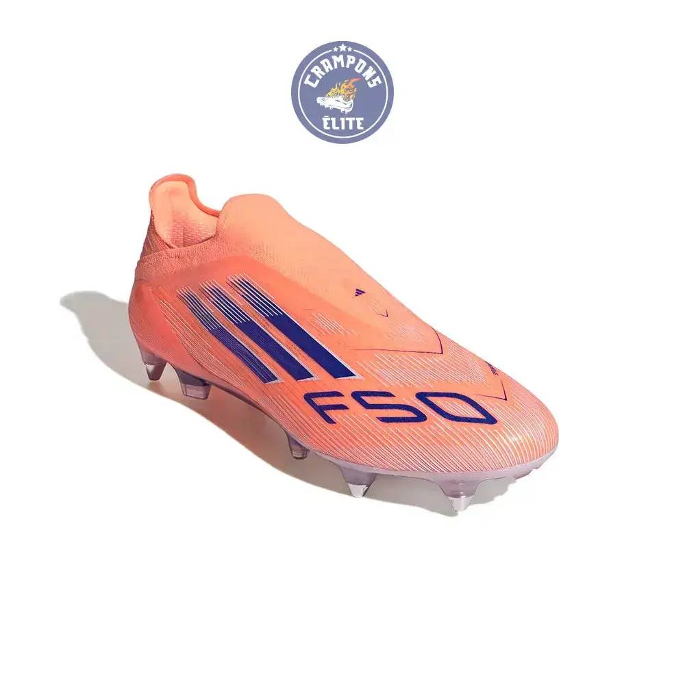 F50 Elite Laceless SG Coral Blaze - Orange/Bleu SG - Image 5
