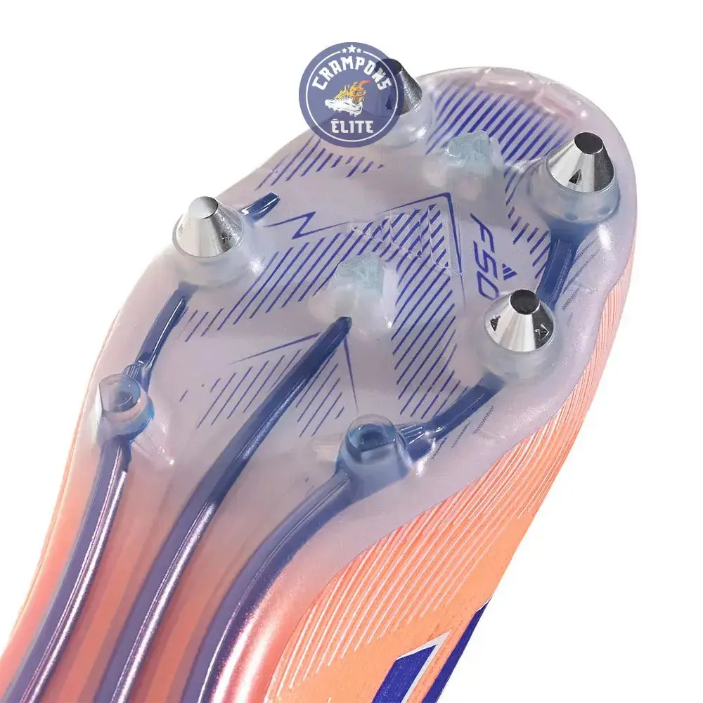 F50 Elite Laceless SG Coral Blaze - Orange/Bleu SG - Image 7