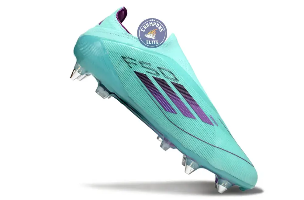 F50 Elite Laceless SG - Bleu Turquoise/Violet - Image 3