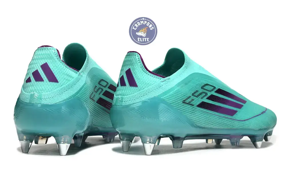 F50 Elite Laceless SG - Bleu Turquoise/Violet - Image 6