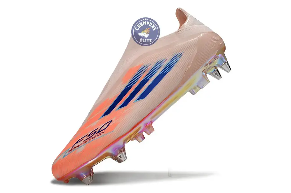 F50 Elite Laceless SG Spark Fusion - Beige/Orange/Bleu - Image 4