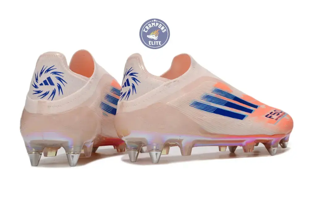 F50 Elite Laceless SG Spark Fusion - Beige/Orange/Bleu - Image 6