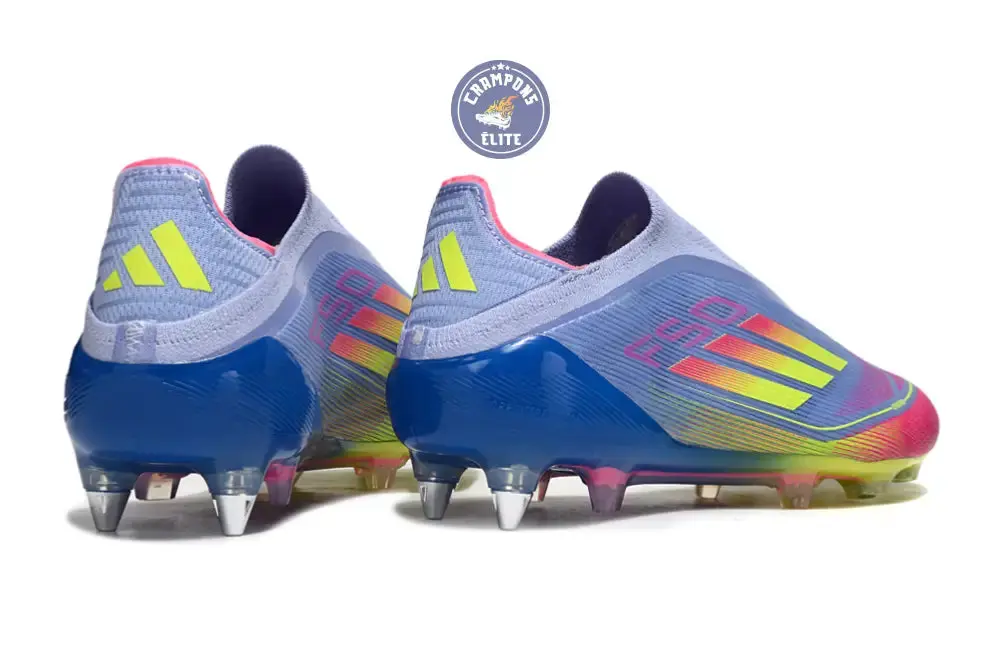 F50 Elite Laceless SG Celestial Victory - Blue Fusion/Vert/Rose - Image 6