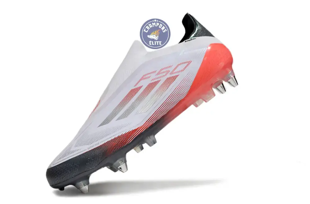 F50 Elite Laceless SG - Blanc/Rouge/Noir - Image 4