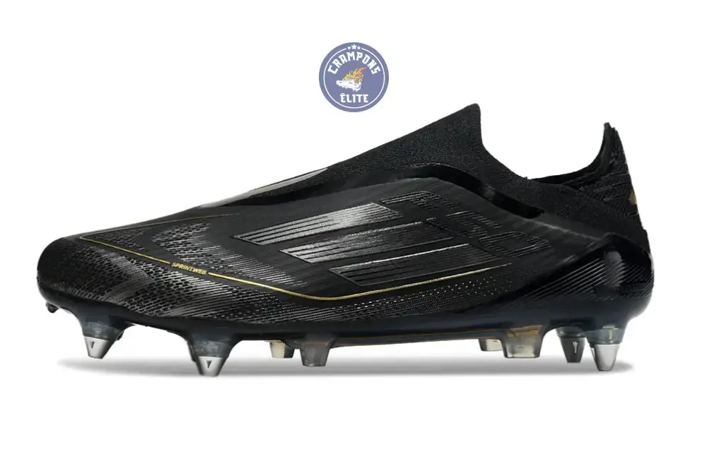F50 Elite Laceless SG Dark Spark - Noir/Argenté/Doré - Image 5