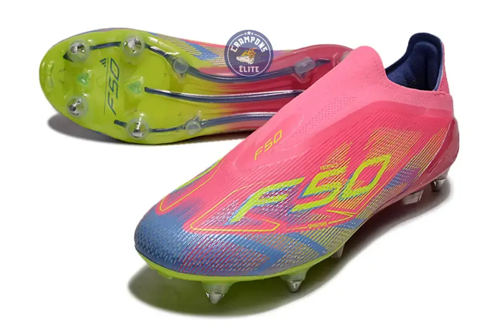 F50 Elite Laceless SG Mystic Victory - Rose/Vert/Blue Fusion - Image 2