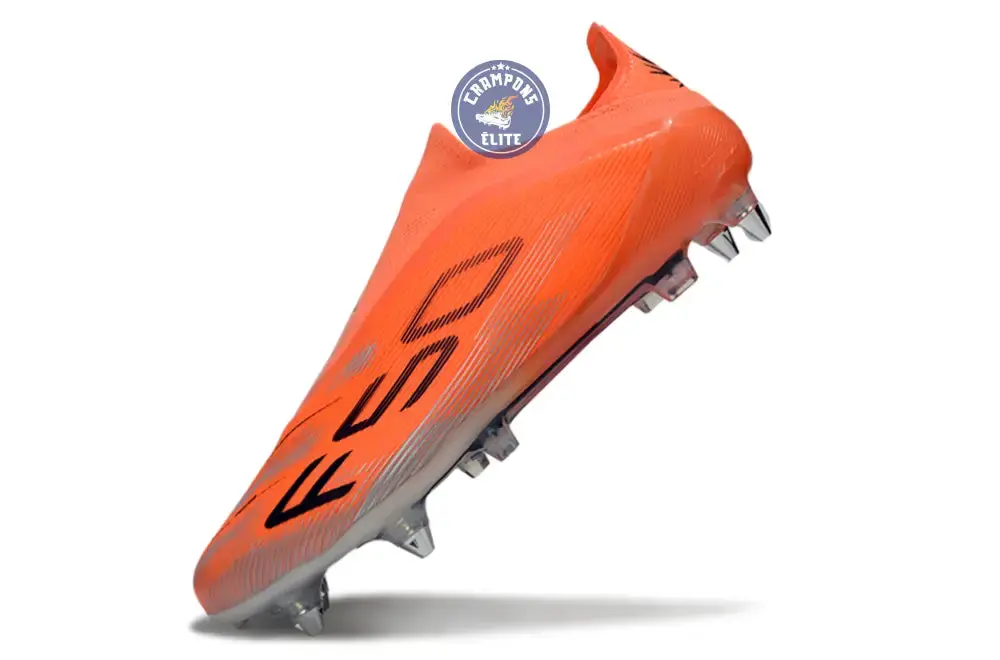 F50 Elite Laceless SG - Orange/Noir/Gris - Image 3