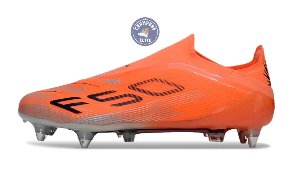 F50 Elite Laceless SG - Orange/Noir/Gris - Image 5