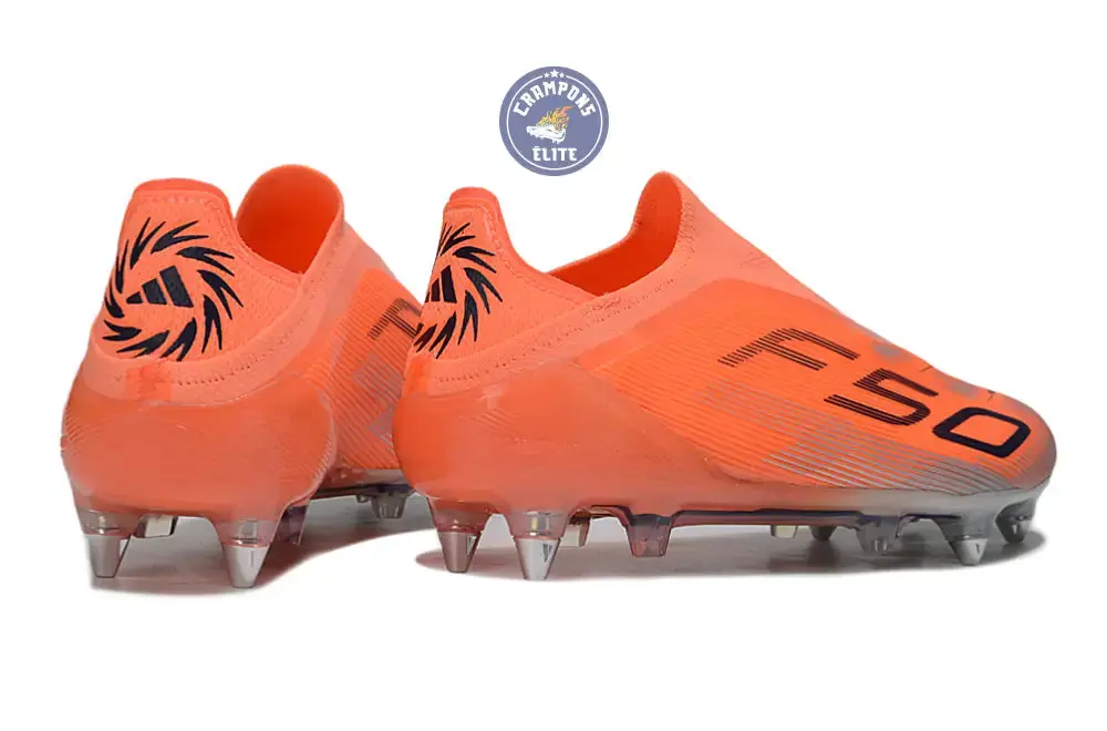 F50 Elite Laceless SG - Orange/Noir/Gris - Image 6