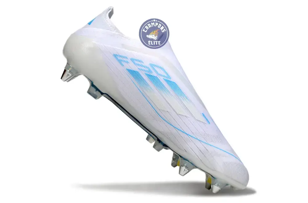 F50 Elite Laceless SG Polar Victory - Blanc/Argenté/Bleu - Image 3