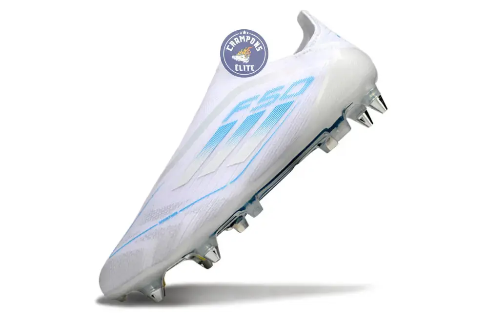 F50 Elite Laceless SG Polar Victory - Blanc/Argenté/Bleu - Image 4