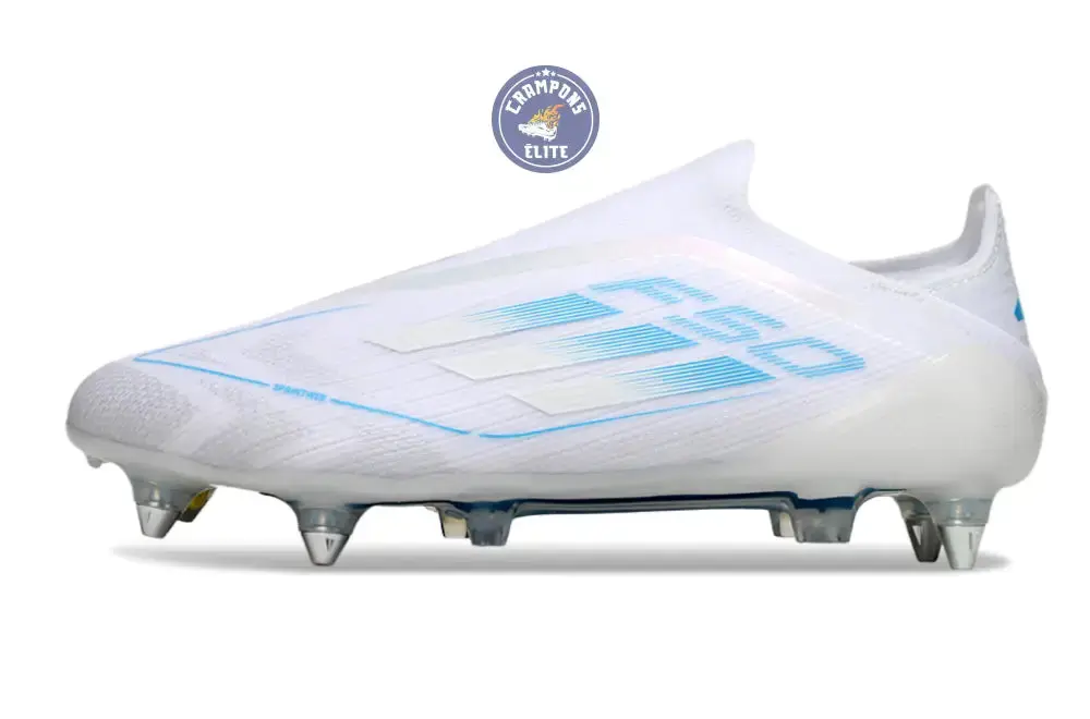F50 Elite Laceless SG Polar Victory - Blanc/Argenté/Bleu - Image 5