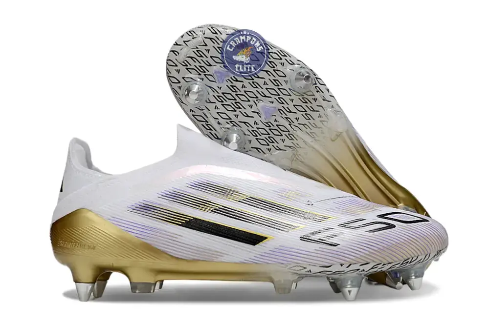 F50 Elite Laceless SG Road to Glory - Blanc/Noir/Doré
