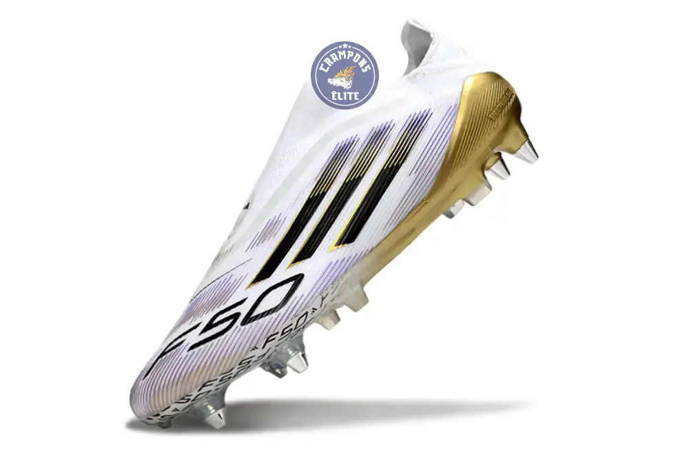 F50 Elite Laceless SG Road to Glory - Blanc/Noir/Doré - Image 4