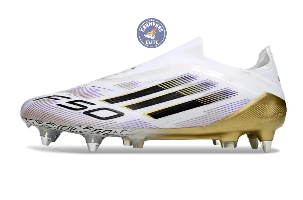 F50 Elite Laceless SG Road to Glory - Blanc/Noir/Doré - Image 5
