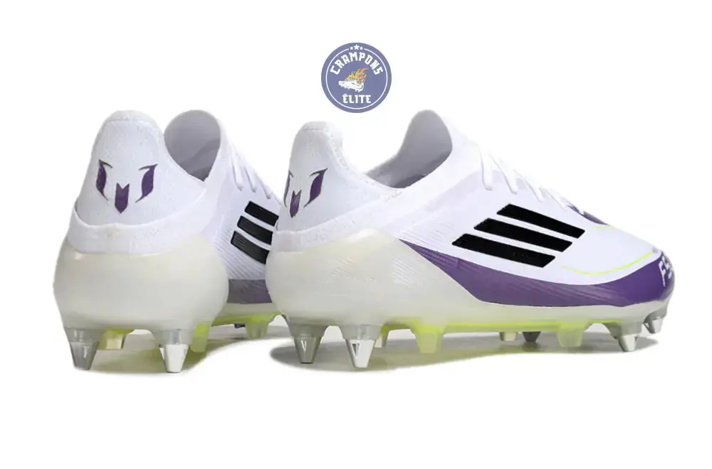 F50 Elite SG Soft Ground - Blanc/Noir/Violet - Image 6