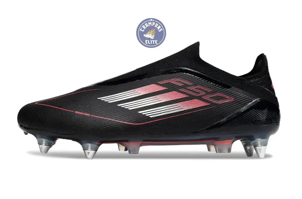 F50 Elite Laceless SG Stealth Victory - Noir/Argenté/Lucid Red - Image 4