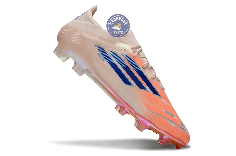 F50 Elite Lacets FG Spark Fusion - Beige/Orange/Bleu - Image 3