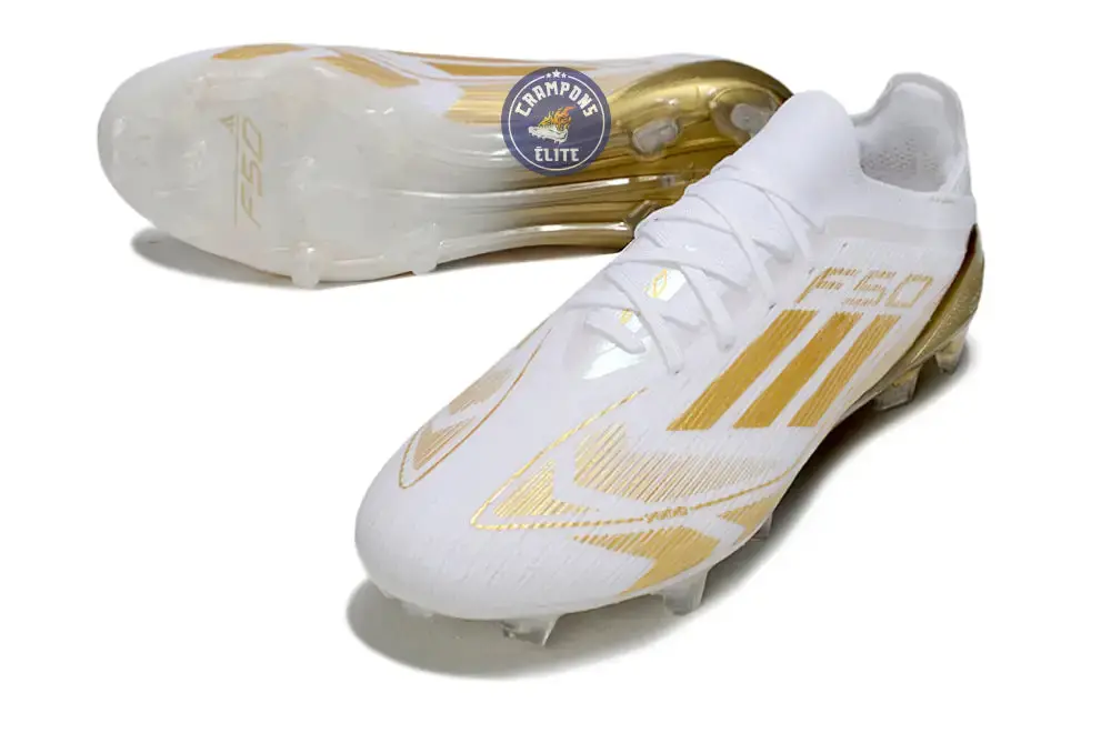 F50 Elite Lacets FG - Blanc/Doré - Image 2